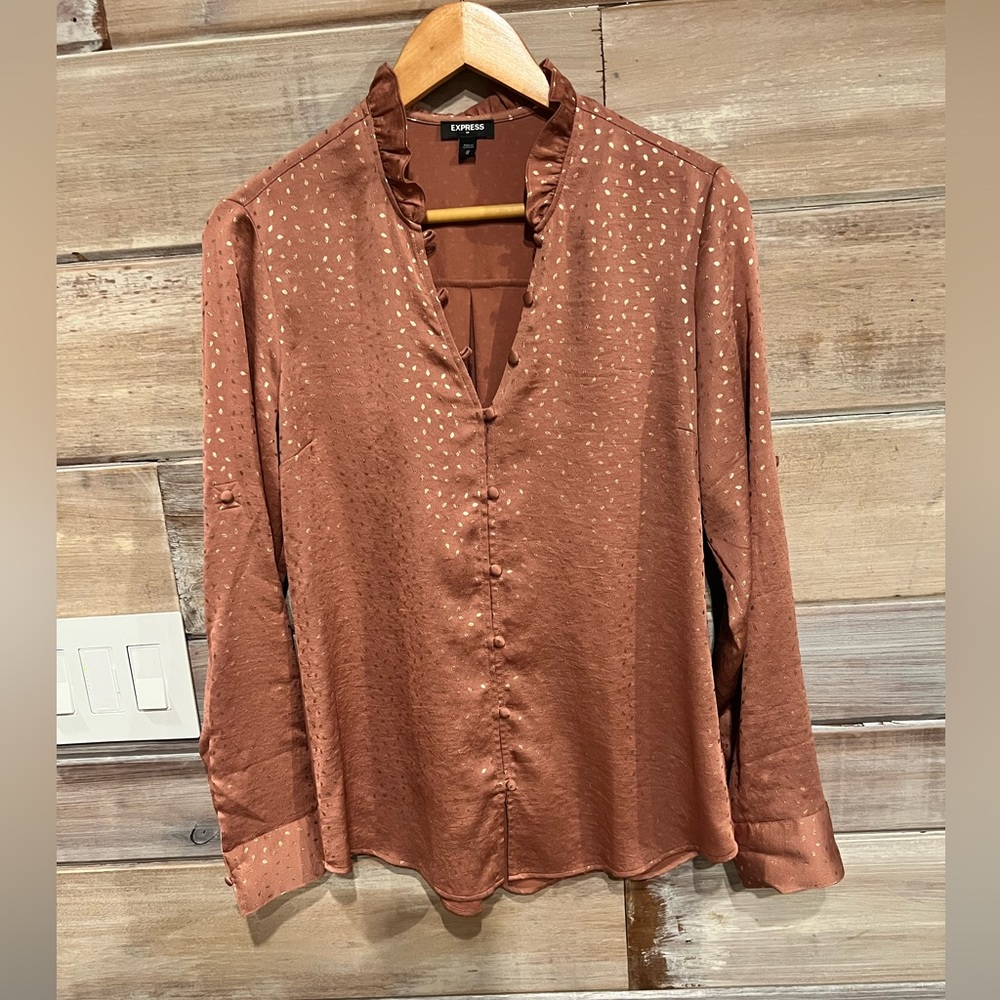 Express Blouse in Rose with Rose Gold accents